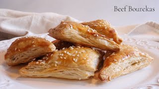 Beef Bourekas  Beef Filled Puff Pastry FFB Blonde in the Kitchen [upl. by Auof]