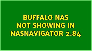 Buffalo NAS not showing in NasNavigator 284 [upl. by Berey]