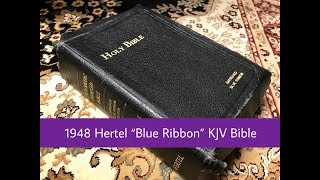 1948 Hertel quotBlue Ribbonquot KJV Bible Unboxing [upl. by Obola]