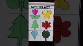 Symmetrical shapes  Line of Symmetry  Symmetrical Shapes paper craft activity tlmforprimaryschool [upl. by Odlavu]