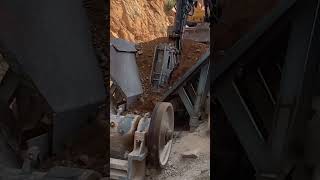 Excavator And Giant Rock Jaw Crusher hardwork [upl. by Lewin]