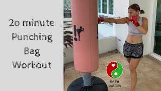 20 Minute Punching Bag Workout For A Total Body Workout [upl. by Nauqan251]