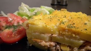 Salmon Potato Bake  Low Fat  Healthy [upl. by Morganstein]