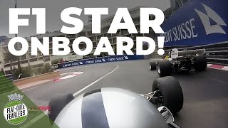 Onboard F1 star Esteban Gutierrez races V12 BRM P153 at Monaco [upl. by Kachine]