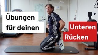 Unterer Rücken Übungen  Die richtigen und EXTREM WICHTIGEN Übungen für deinen unteren Rücken [upl. by Yngad]