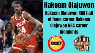 Hakeem Olajuwon NBA hall of fame career  Hakeem Olajuwon NBA career highlights [upl. by Annavahs]