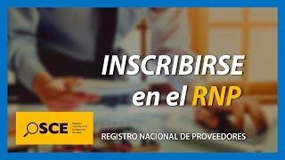 Como INSCRIBIRSE en el Registro Nacional de Proveedores  2020 Actualizado [upl. by Nahtnamas]