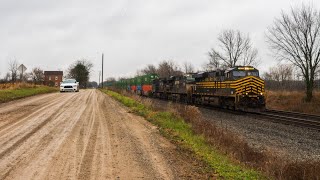 NS 8100 NKP Heritage Unit Leads 27G near Ligonier IN  11152024 [upl. by Perrie735]