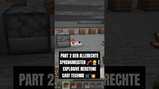 DER ALLERECHTE SPRENGMEISTER 🧨👷  EXPLOSIVE REDSTONE CART TECHNIK 🛒💥 Part 2redstone minecraft mc [upl. by Eitsrik]