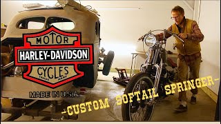 Picking Up My Harley Davidson Softail Bobber Turbo 69 IDI Diesel Cold Start [upl. by Sucramej]