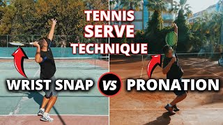 Perfecting Your Serve Technique  Snap The Wrist vs Pronation [upl. by La711]