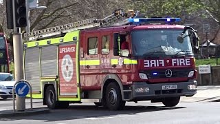 London Fire Brigade Pump Ladder  British Transport Police Car Responding [upl. by Elodea]