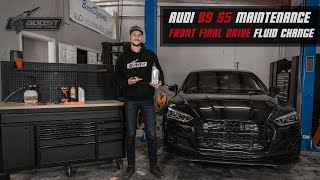 How To Change Front Final Drive Fluid  Audi B9 S5S4A4A5 30t [upl. by Lidia795]