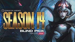 SEASON 14 BLIND PICK TIER LIST  UPDATED VERSION MID LANE [upl. by Erich766]