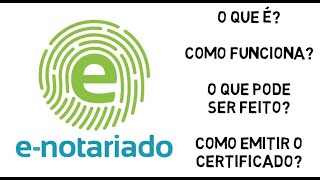 ENOTARIADO O QUE É COMO FUNCIONA e COMO EMITIR O CERTIFICADO ENOTARIADO [upl. by Main954]