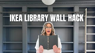 IKEA HACK DIY Billy Bookcase BuiltIn Library Wall [upl. by Ynnaf817]