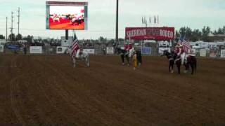 Sheridan WYO Rodeo American Flag entry [upl. by Yelserp]