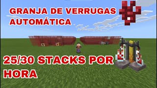 GRANJA DE VERRUGAS AUTOMATICA FACIL Y EFICIENTE MINECRAFT [upl. by Roter]