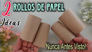 🟢 Esto es Fenomenal2 Ingeniosas Ideas con ROLLOS DE PAPEL que NO podrás creer 😱 Artesanato [upl. by Rubinstein501]