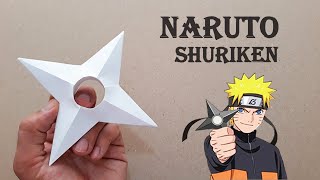 KAĞITTAN NARUTO SHURİKEN YAPIMI   How To Make a Paper Ninja Star [upl. by Doownel246]