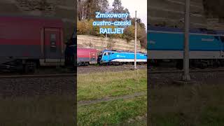 Austriacki Railjet z Czeskim Taurusem na czole [upl. by Sirod993]