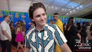 Iain Armitage amp Montana Jordan of Young Sheldon on the 2024 Kids Choice Awards Orange Carpet [upl. by Zachary]