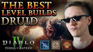 The TOP 3 DRUID LEVELING BUILDS for Diablo 4 Vessel of Hatred Season 6 [upl. by Gilles423]