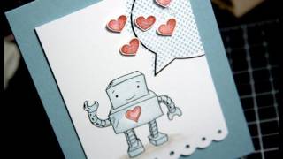 Robot Valentines Day  Make a Card Monday 56 [upl. by Xylia349]