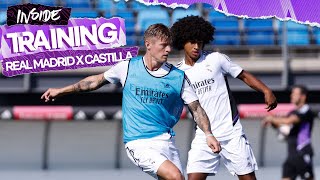 Real Madrid and Castilla train together with Ancelotti and Raúl [upl. by Carnay381]