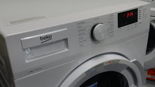 Beko WTL84141W 1400 Spin 8Kg Washing Machine Demonstration [upl. by Nonez851]