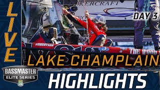 Highlights Day 3 Bassmaster action at Lake Champlain [upl. by Annauqahs]