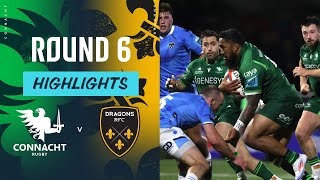 Connacht v Dragons  Highlights  Round 6  URC 202425 [upl. by Anead]