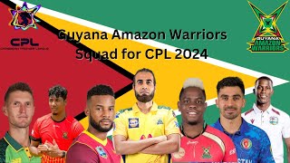 Guyana Amazon Warriors Squad for CPL 2024 [upl. by Atterehs]