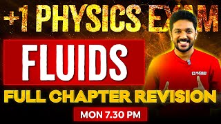 Plus One Physics Public Exam  Mechanical Properties Of Fluids  Full Chapter  Exam Winner Plus One [upl. by Selry]