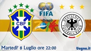 BRASILE  GERMANIA  Semifinali MONDIALI 2014 Pronostico su FIFA 14 [upl. by Timrek]