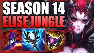 THIS IS HOW YOU CAN CARRY GAMES WITH ELISE JUNGLE IN SEASON 14  Gameplay Guide League of Legends [upl. by Hillell]