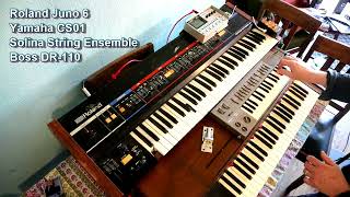 Roland Juno 6 Yamaha CS01 Solina String Ensemble syntjam [upl. by Divad]