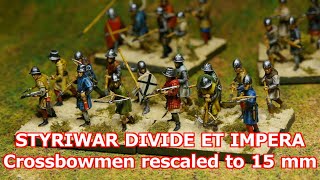 Crossbowmen miniatures rescaled to 15 mm for a medieval sicilian army [upl. by Mandi441]