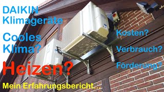 DAIKIN Klimageräte  Serie Stylish amp Perfera  kühlen amp heizen  Mein Erfahrungsbericht [upl. by Ahsiekan]