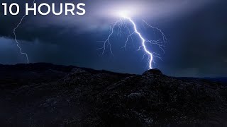 Heavy Thunderstorm amp Lightning Strikes in Distance  Rolling Thunder Wind amp Rain Sounds for Sleep [upl. by Garlen]