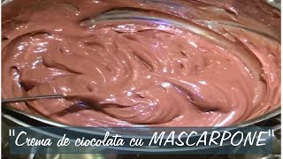 Rețetă de cremă de ciocolată cu brânză Mascarpone pentru torturi  CristineCuisine [upl. by Russell]