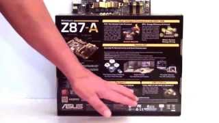 ASUS Z87A Motherboard Unboxing  Overview  Review [upl. by Corry]