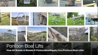 Pontoon Boat Lifts and Lift Kits With Canopy and Cover Like Popular Center Lift Trailer Models [upl. by Kcirdneh374]