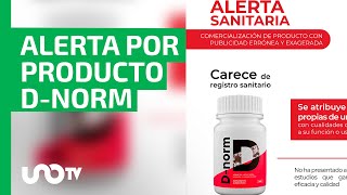 No es un medicamento contra diabetes Cofepris alerta por producto Dnorm [upl. by Anicul]