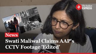 Swati Maliwal AAP Releases Video Of Swati Maliwal Being Escorted Maliwal Clams Video Edited [upl. by Shiroma]