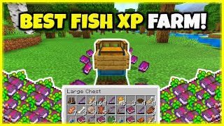 BEST FISH XP FARM AFK In Minecraft Bedrock 120 [upl. by Elicec]