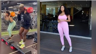 Andile amp Tamia Mpisane Working Out Together [upl. by Inig915]