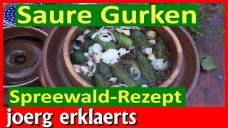 Gurken einlegen Gewürzgurken einmachen nach altem Spreewald Rezept Vorrat anlegen Nr132 [upl. by Enitsirt236]