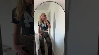 Womens Leopard Print Jeans jeans trending fashion [upl. by Llednar]