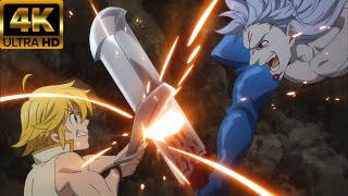 Meliodas vs Bellion 4K8K  Seven Deadly Sins Movie 1 [upl. by Lian]